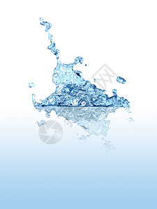 溢水液体蓝色自然气泡背景图片