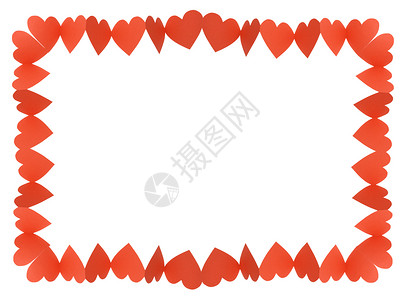 红心框架框架浪漫对象设计红色友谊元素背景图片