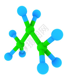 分离的三维丙烷模型  C3H8 分子石油气液化气体化学品燃料科学圆圈意义团体活力背景图片