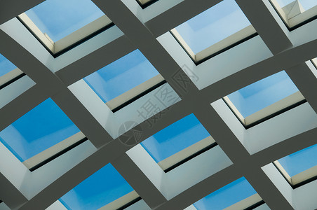 筛骨屋顶地标金属生活天花板中心建筑玻璃蓝色太阳曲线背景