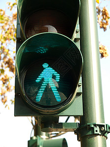绿灯交通行人绿色信号背景图片