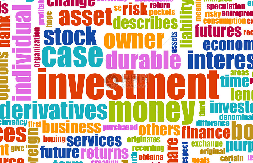 投资计划风险学习金融条款财政速度股票投资者库存商业图片