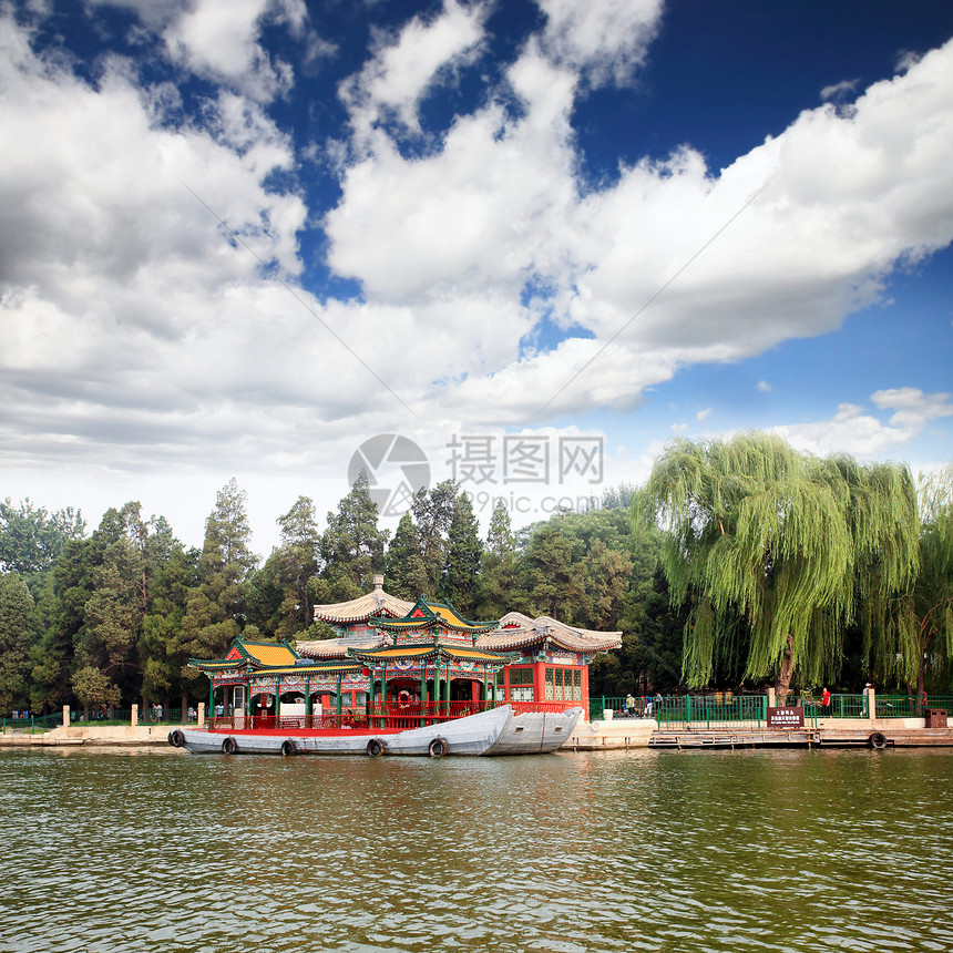 北京紫禁城附近的Beihai公园狮子公园中心历史文化首都多样性吸引力皇帝绘画图片