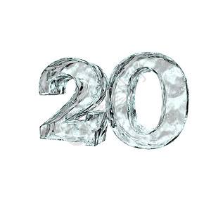 20个冻冻纪念日数学周年插图生日庆典透明度背景图片