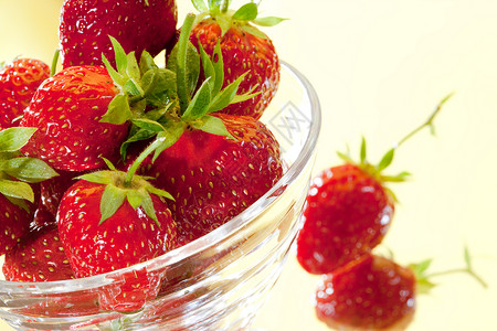 草莓水果甜点红色食物甜的高清图片素材
