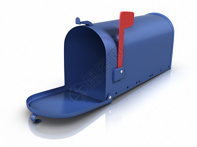 打开信箱盒子电子邮件蓝色邮箱邮件背景图片