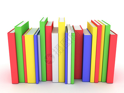 装订书和文学教育绿色建筑白色收藏大学红色教科书文化蓝色背景图片