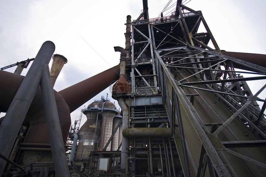 杜伊斯堡北建筑纪念碑烟囱首都植物金属煤炭爆破公园文化图片