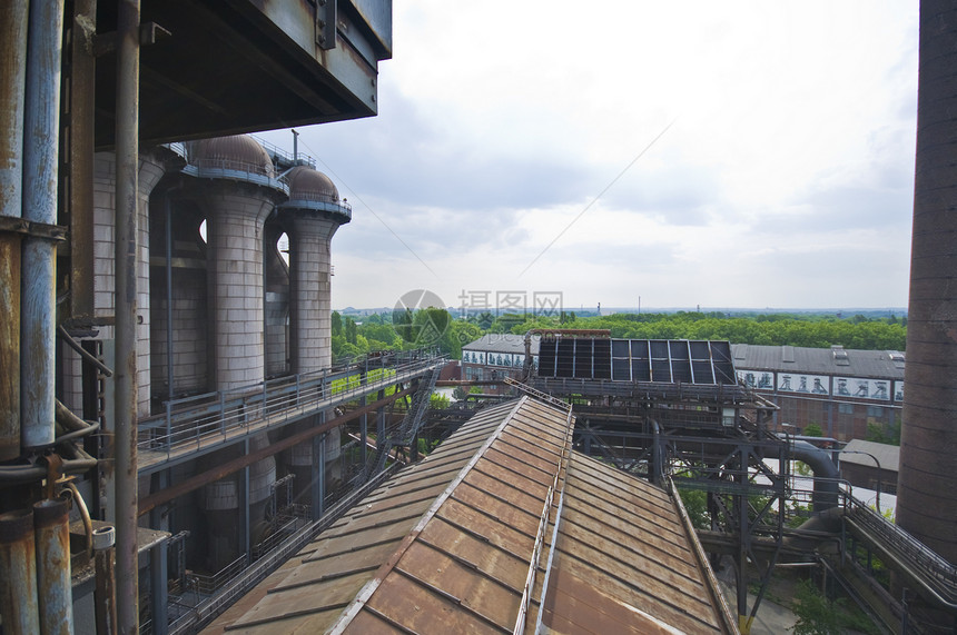 杜伊斯堡北首都爆破植物煤炭烟囱历史性伙伴金属工厂生产图片