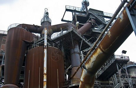 杜伊斯堡北建筑植物煤炭伙伴生产爆破衰变工厂文化纪念碑背景