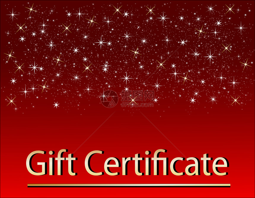圣诞礼品证书证礼物盒雪花星星优惠券插图卡片证书金子礼物曲线图片