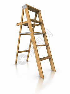 步阶梯白色工作木头楼梯脚步形状工具梯子背景图片