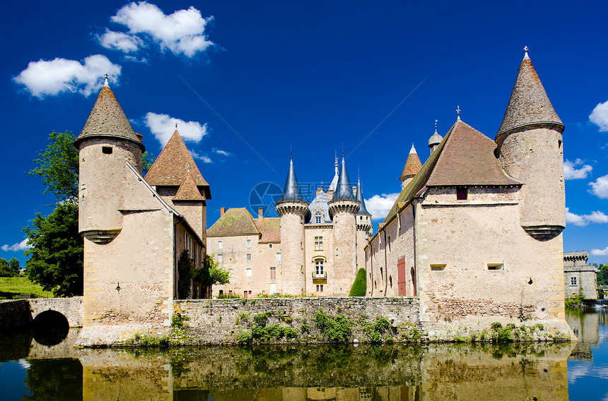 法国勃根迪州布拉莱特城堡外观建筑学建筑物旅行位置宫殿黏土景点世界历史性图片
