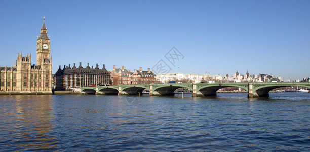 威斯敏寺桥议会天际英语全景房屋王国背景图片
