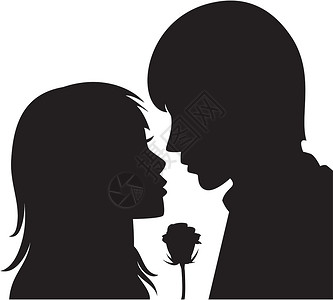 男女青年男人头发黑色礼物女性插图女孩女士曲线玫瑰背景图片