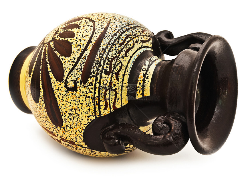 古董花瓶棕色文化手工历史性制品纪念品陶器水壶用具古物图片