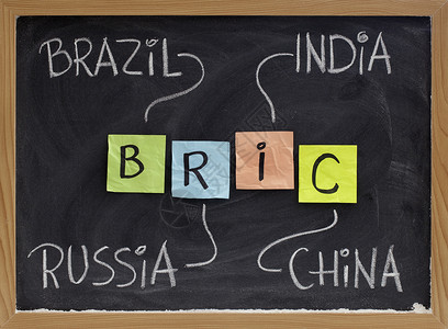 巴西 俄罗斯 印度和中国-金砖四国背景图片