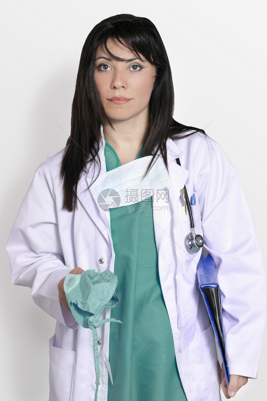 外科医生实习生工人黑发保健临床女孩医师护理专家护士图片