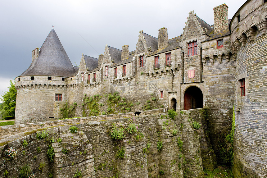 法国布列塔尼罗汉堡 法国庞蒂维 布利塔尼据点要塞部门建筑物位置旅行堡垒外观历史历史性图片