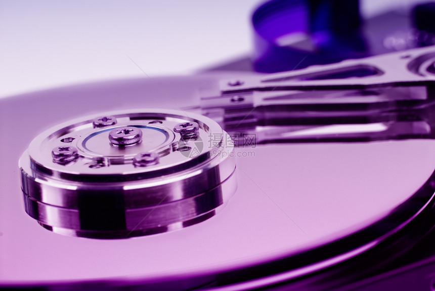 硬硬盘紫色电路维修芯片技术服务组件磁盘数据带状图片