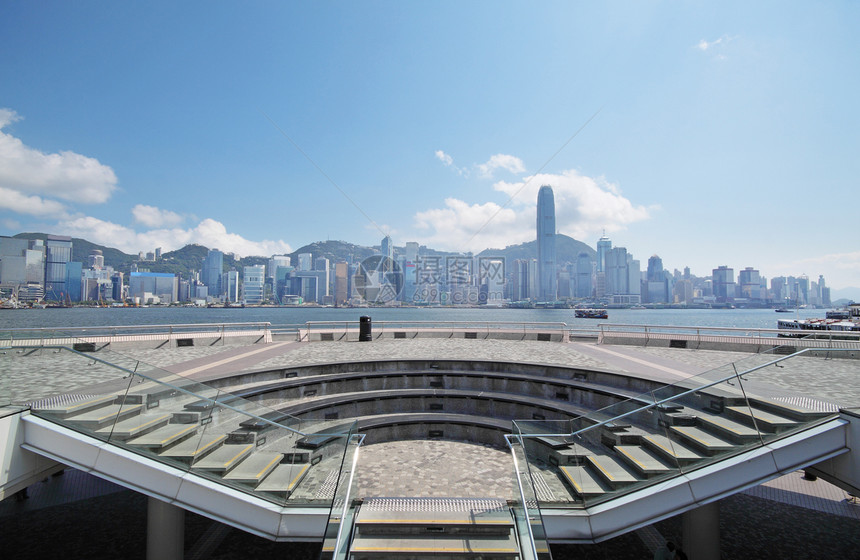 香港蓝色旅行天空景观摩天大楼场景文化全景办公室旅游图片