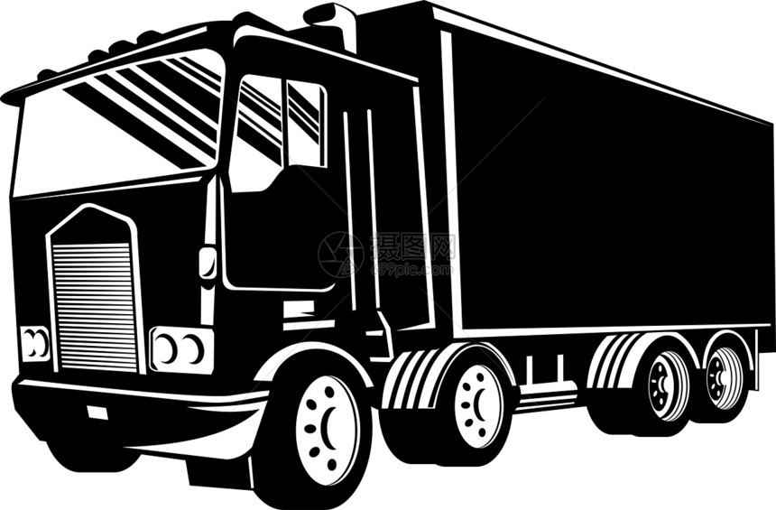 集装箱货车插图运输工业车辆货运图片