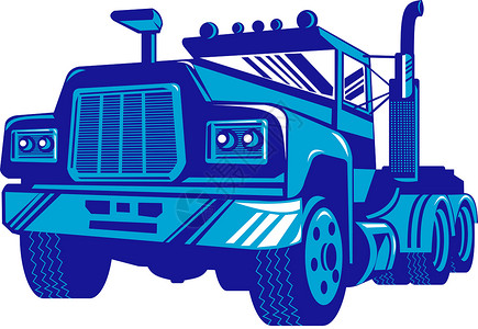集装箱货车运输货运车辆插图工业背景图片