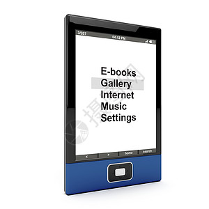电子阅读器屏幕电子书阅读器文学出版互联网电子报白色墨水界面电脑黑色技术背景