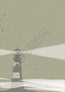 灯塔防御绘画插图房子背景图片