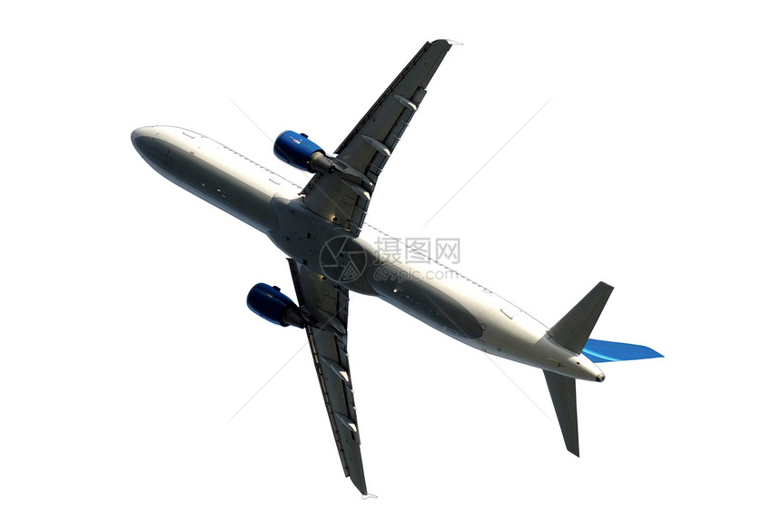 白背景上孤立的平面旅行假期引擎货物商业航班运输喷射民间客机图片