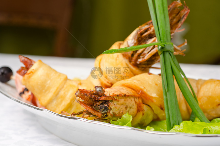 虾虾碗食物动物小吃盘子饮食市场国王柠檬菜单团体图片