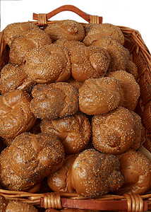 新鲜面包卷包子食物杂货店硬皮背景图片
