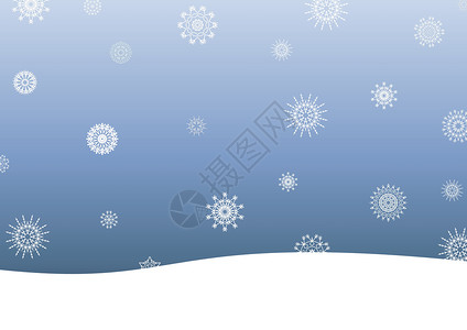 下雪薄片场景天气地平线蓝色背景图片
