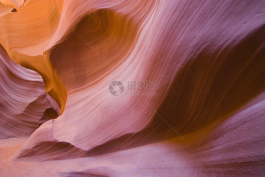 亚利桑那州的蚂蚁峡谷干旱岩石大厅编队砂岩狭缝洞穴红色侵蚀图片