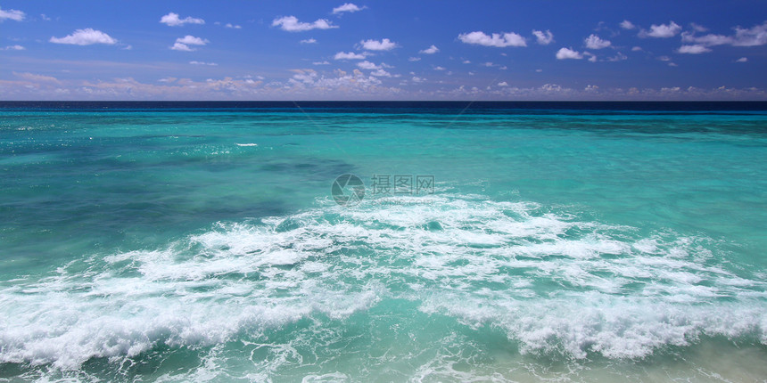 巴巴多斯大西洋大西洋海洋乐趣热带蓝色海岸线假期海浪海岸全景天堂图片