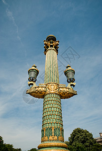 巴黎灯路灯金属城市风景游客历史性灯笼建筑学雕塑街道背景图片