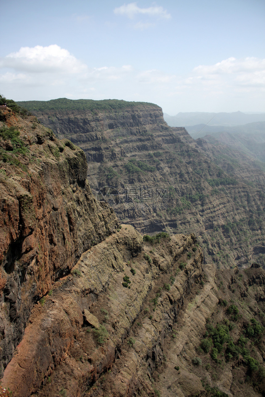 印度河谷场景风景悬崖边缘山脉图片