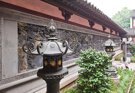 中国苏州汉尚西寺宗教雕刻宝塔建筑物雕塑佛教徒寺庙精神背景图片