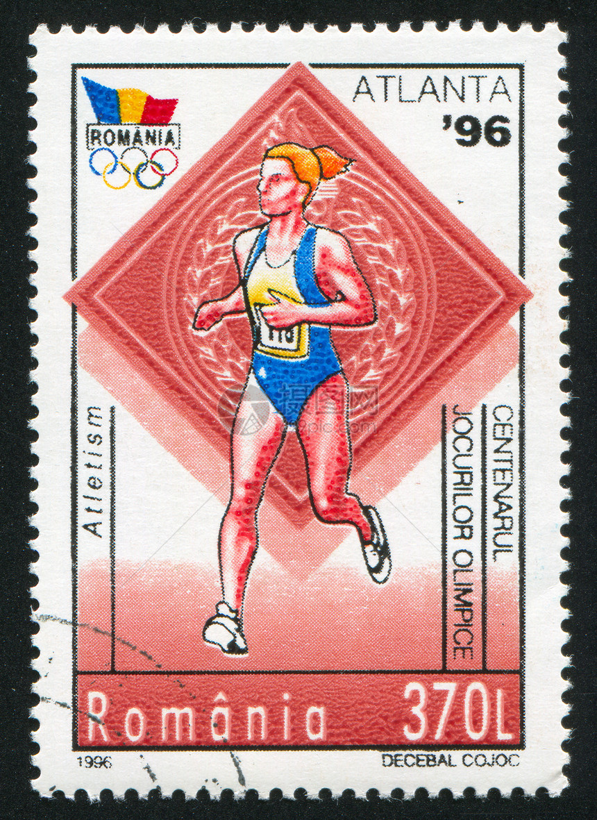 中跑者赛跑者运动员邮资海豹竞赛行动跑步邮件明信片慢跑图片