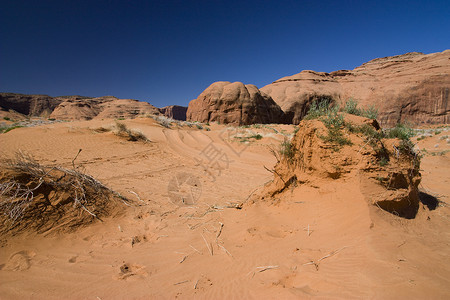 红色沙漠纪念碑谷沙漠纪念碑全景峡谷红色橙子农村旅行日落背景
