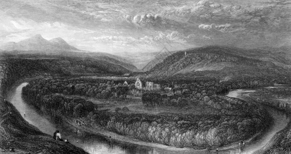 河花呢维多利亚时代的通常是苏格兰人高清图片
