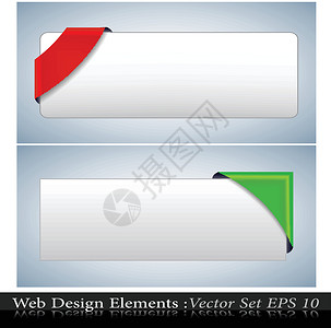 矢量彩色角带丝带集公告产品商业市场框架丝带网站包装徽章横幅背景图片