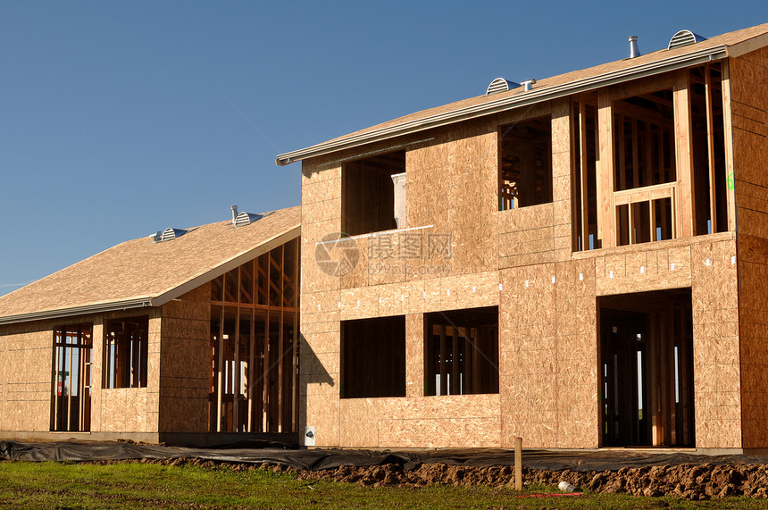 建造住房框架邮政水平衣领木板胶合板工作房地产木材木头图片