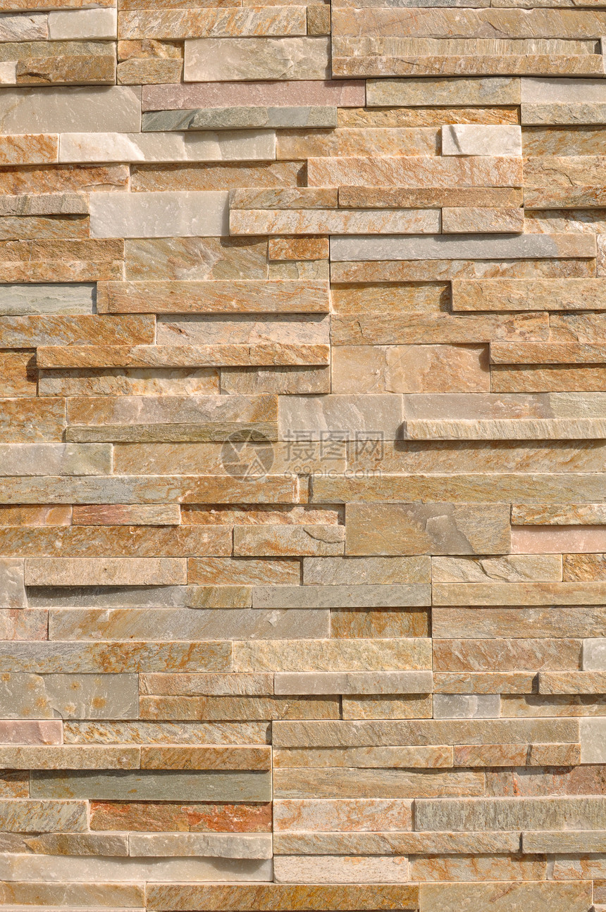 多层多色石头长方形岩石建筑框架壁板石板力量摄影铺路材料图片