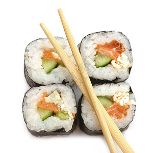 寿司美食营养饮食白色背景图片