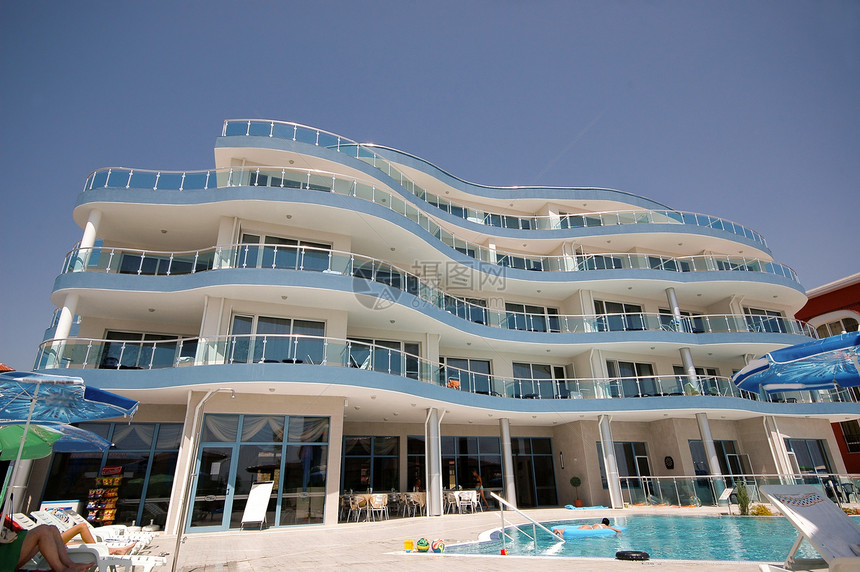 酒店旅馆水池泳池玻璃旅行植物游泳假期旅游天空墙壁图片