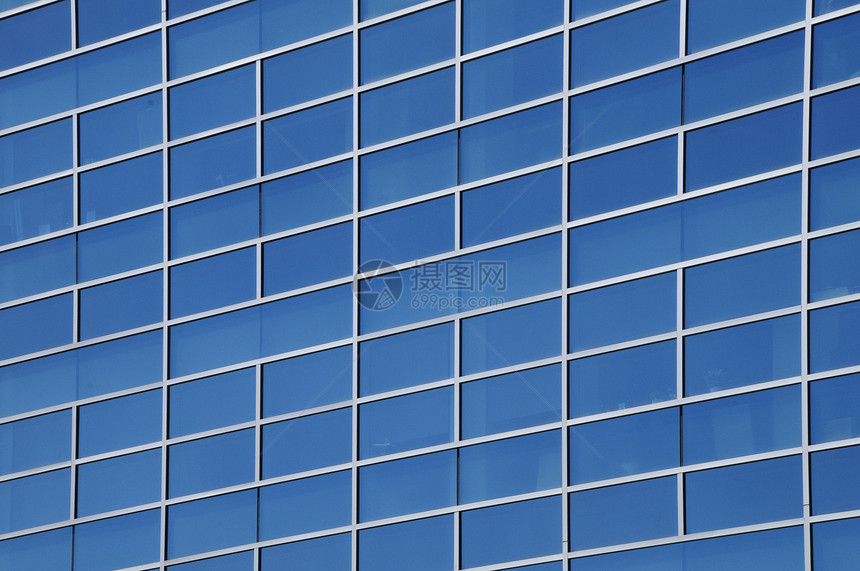 一座现代商业办公楼的外窗公司都市建筑学办公室建筑大厦玻璃蓝色窗户图片