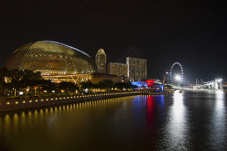 新加坡湾剧场背景图片