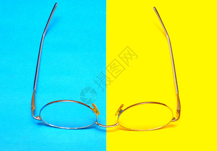 眼镜眼科框架黄色保健蓝色光学插图镜片阅读医生背景图片