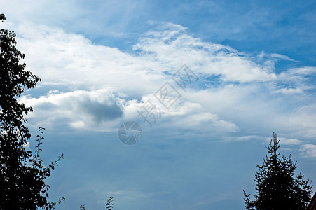 蓝天空和浮云蓝色天空晴天阳光天气背景图片